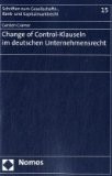 Change of Control-Klauseln im deutschen Unternehmensrecht
