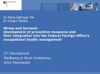 Stress and burnout: development of preventive measures and their integration into the Federal Foreign Office's occupational health management