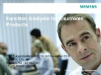 Function Analysis for Electronic Products