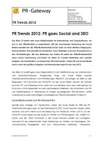 PR Trends 2012: PR goes Social and SEO