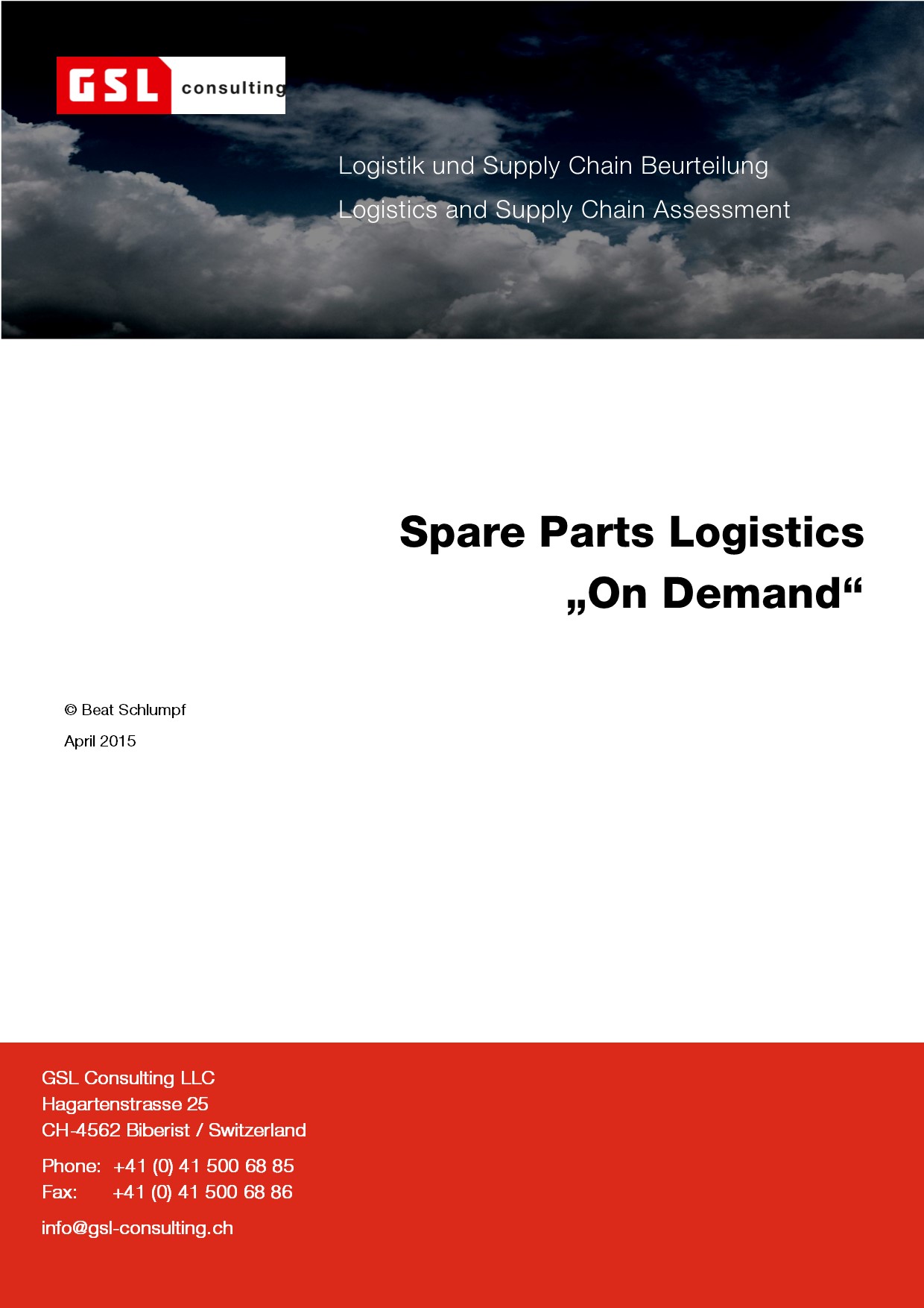 Cover zu Spare Parts Logistics "on Demand"