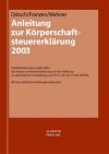 Anleitung zur Körperschaftsteuererklärung 2003