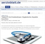 Tablet-PC im Krankenhaus -Hygienische Aspekte beachten.