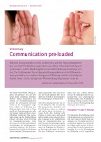 Communication pre-loaded