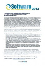 Software Asset Management Strategies 2013