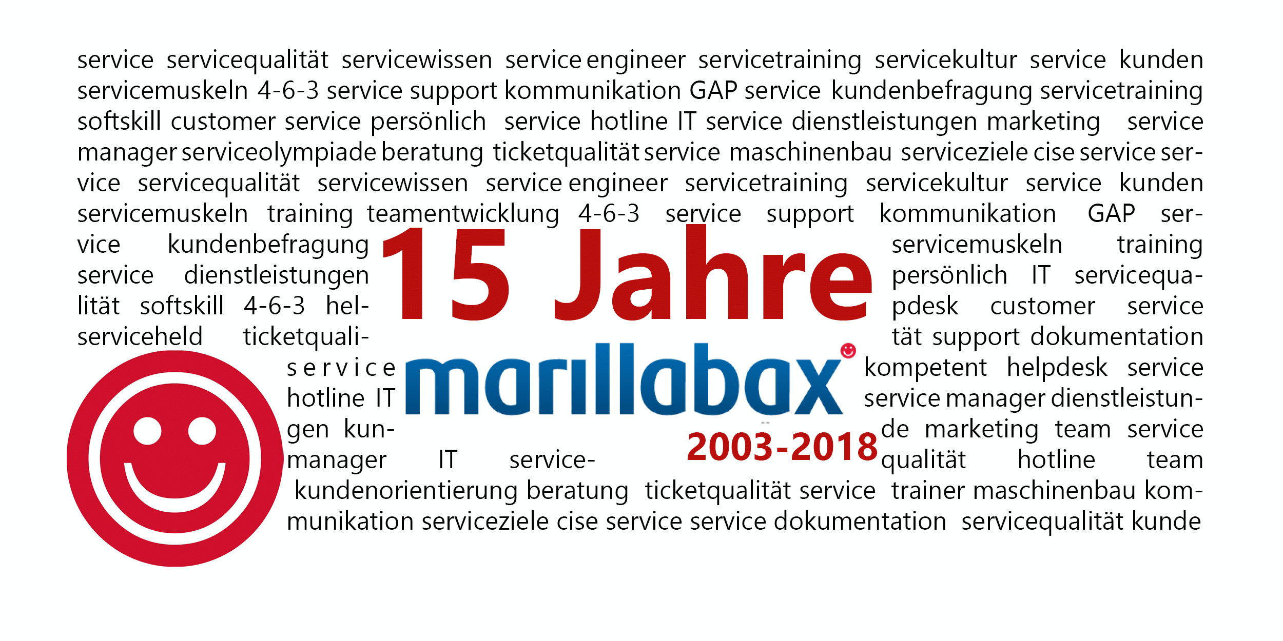 Cover zu 15 Jahre marillabax - von Serviceteams, Servicehelden und Servicemuskeln