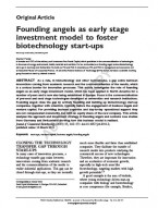 Founding angels as early stage investment model