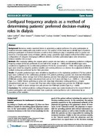 Configural frequency analysis as a method of determining patients’ preferred decision-making roles in dialysis