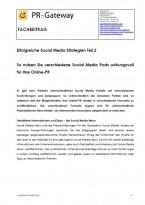 Erfolgreiche Social Media Strategien Teil 2